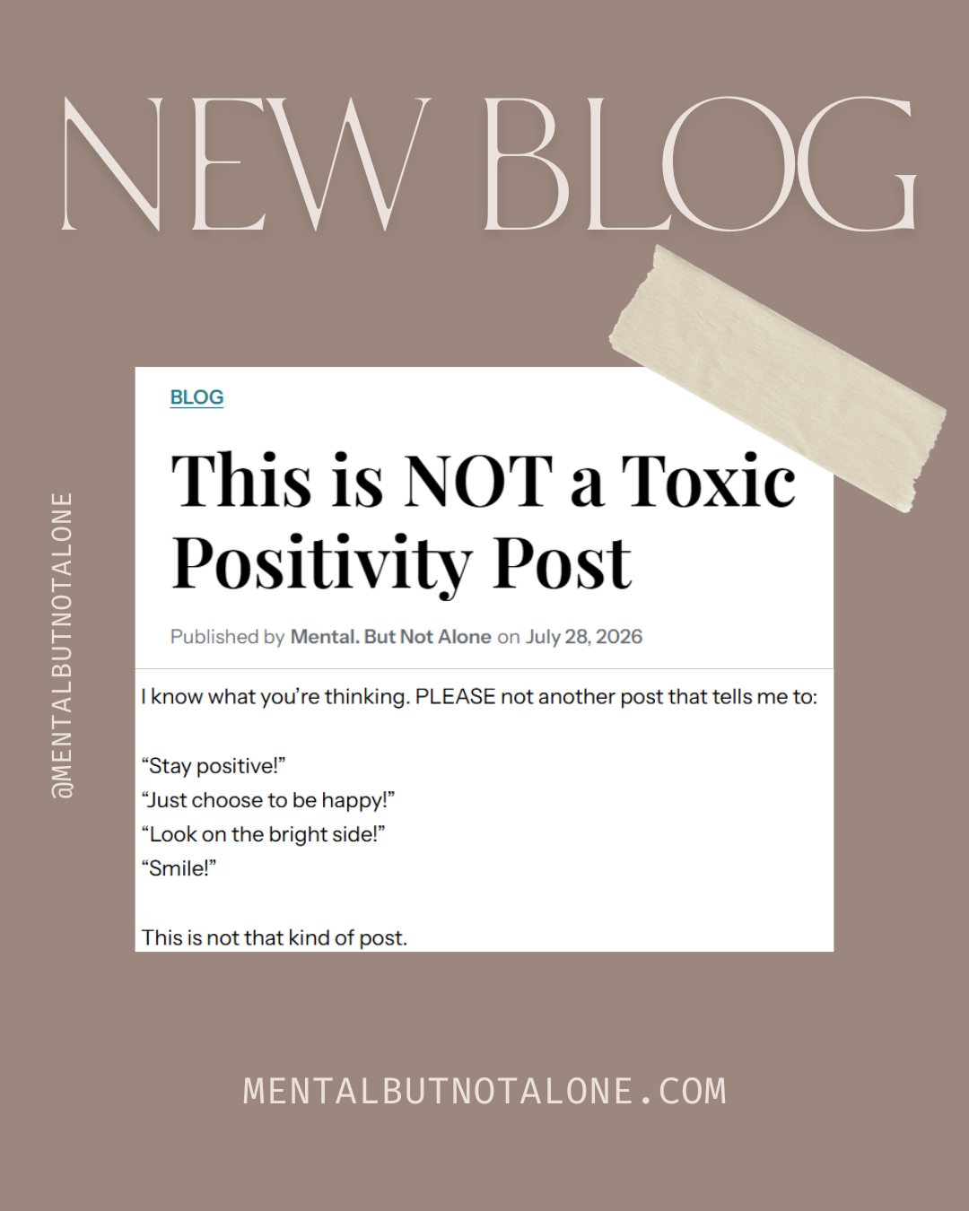 This is NOT a Toxic Positivity Post